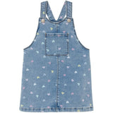Name it Medium Blue Denim Hearts Rosa Denim Klänning
