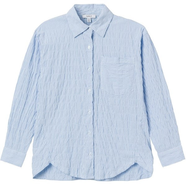 Name it Chambray Blue Dustripes Oversize Skjorta