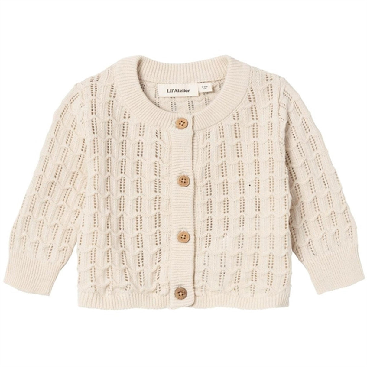 Lil'Atelier Sandshell Fauci Stickat Cardigan