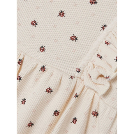 Lil'Atelier Whitecap Gray Ladybug Gago Body Klänning 2