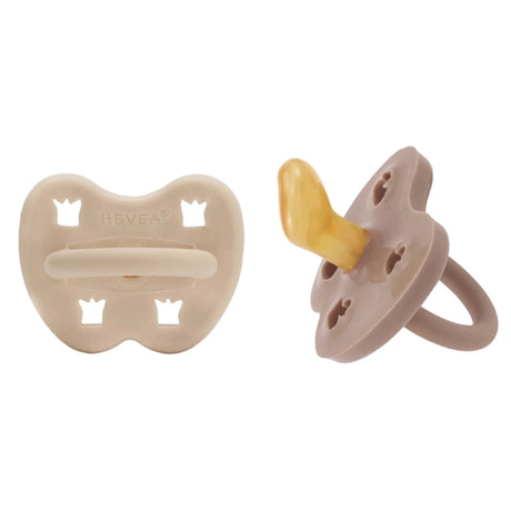 Hevea Sut 2-Pack Orthodontic Classic Sandy Nude & Tan Beige