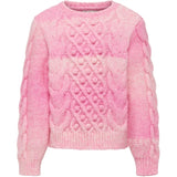 Kids ONLY Azalea Pink Space dyed Live Cable Knit Stickad Tröja