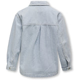 Kids ONLY Light Blue Denim Gina Stripe Jacka 2