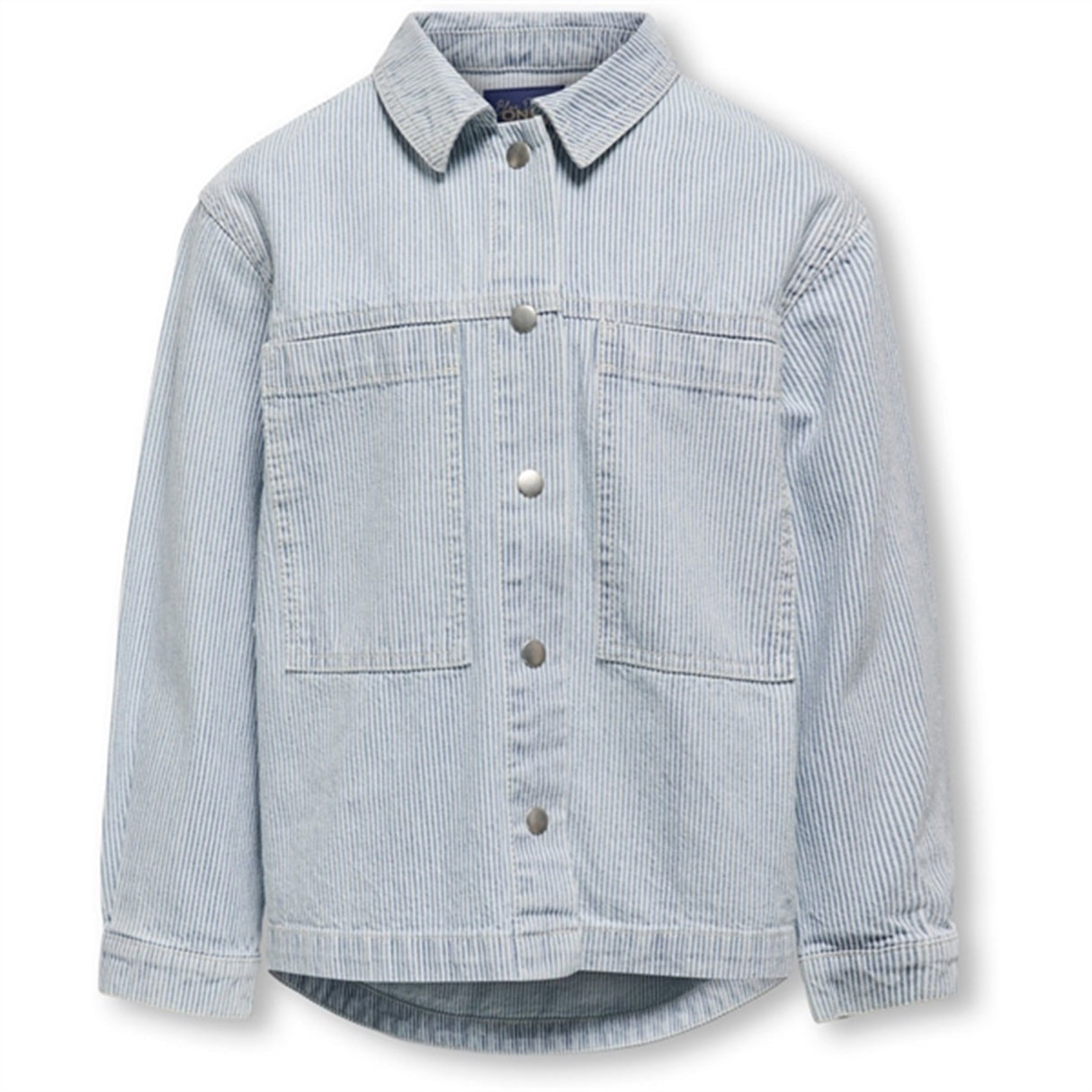 Kids ONLY Light Blue Denim Gina Stripe Jacka