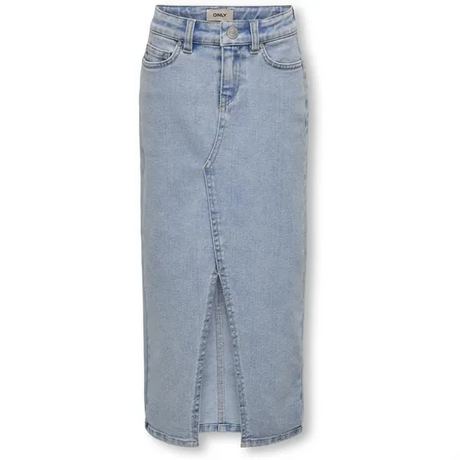 Kids ONLY Light Blue Denim Siri Front Slit Denim Kjol