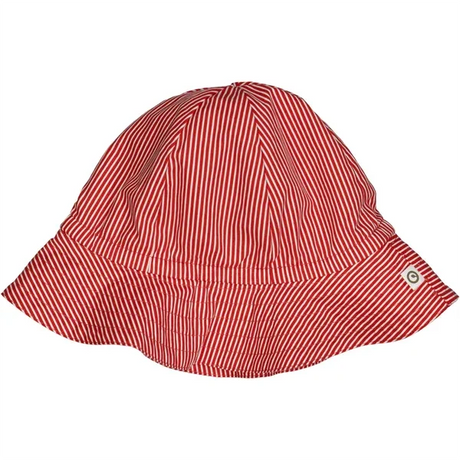 Müsli Balsam Cream/Apple Red Poplin Stripe Solhatt