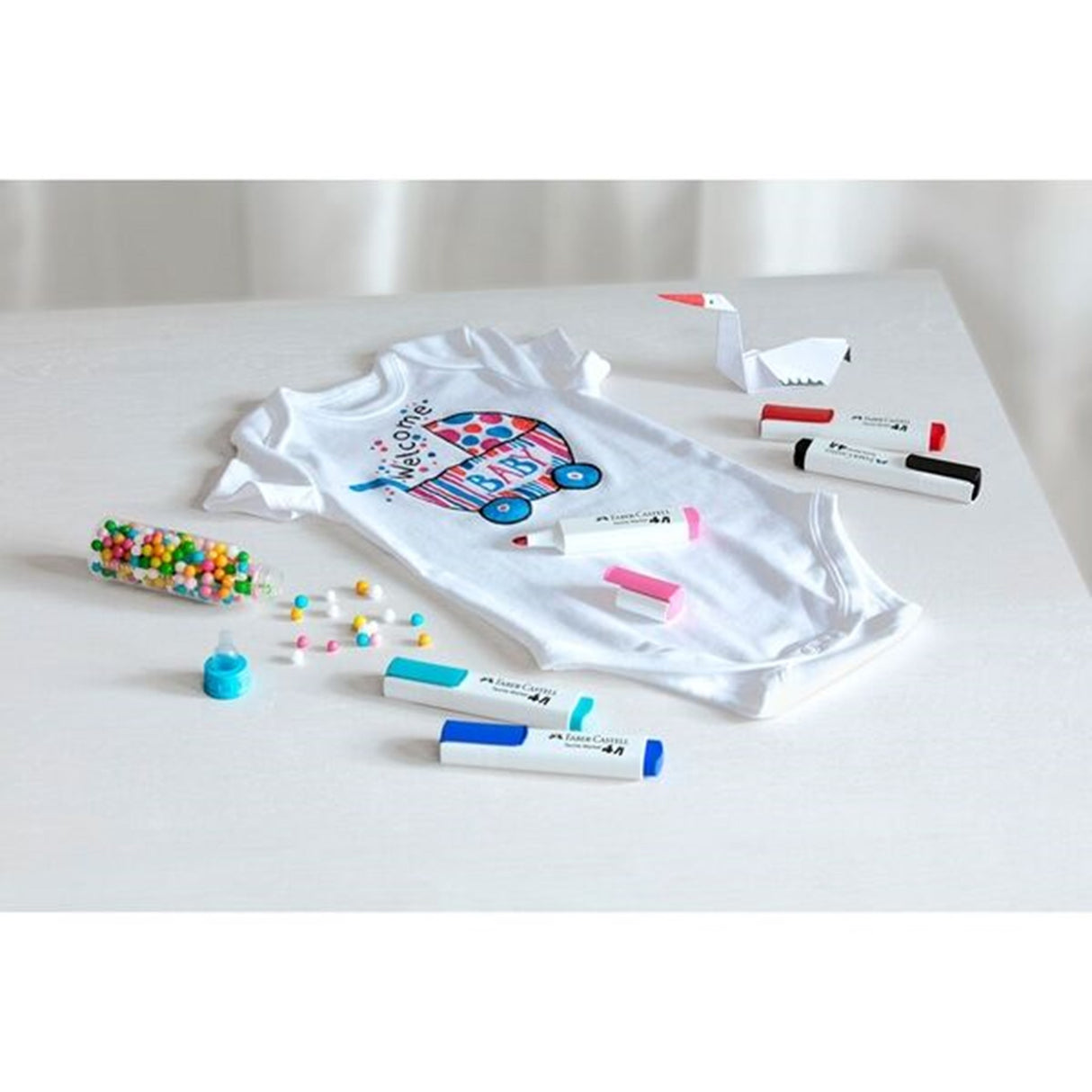 Faber Castell Baby-Party Textile Markers 5-pack