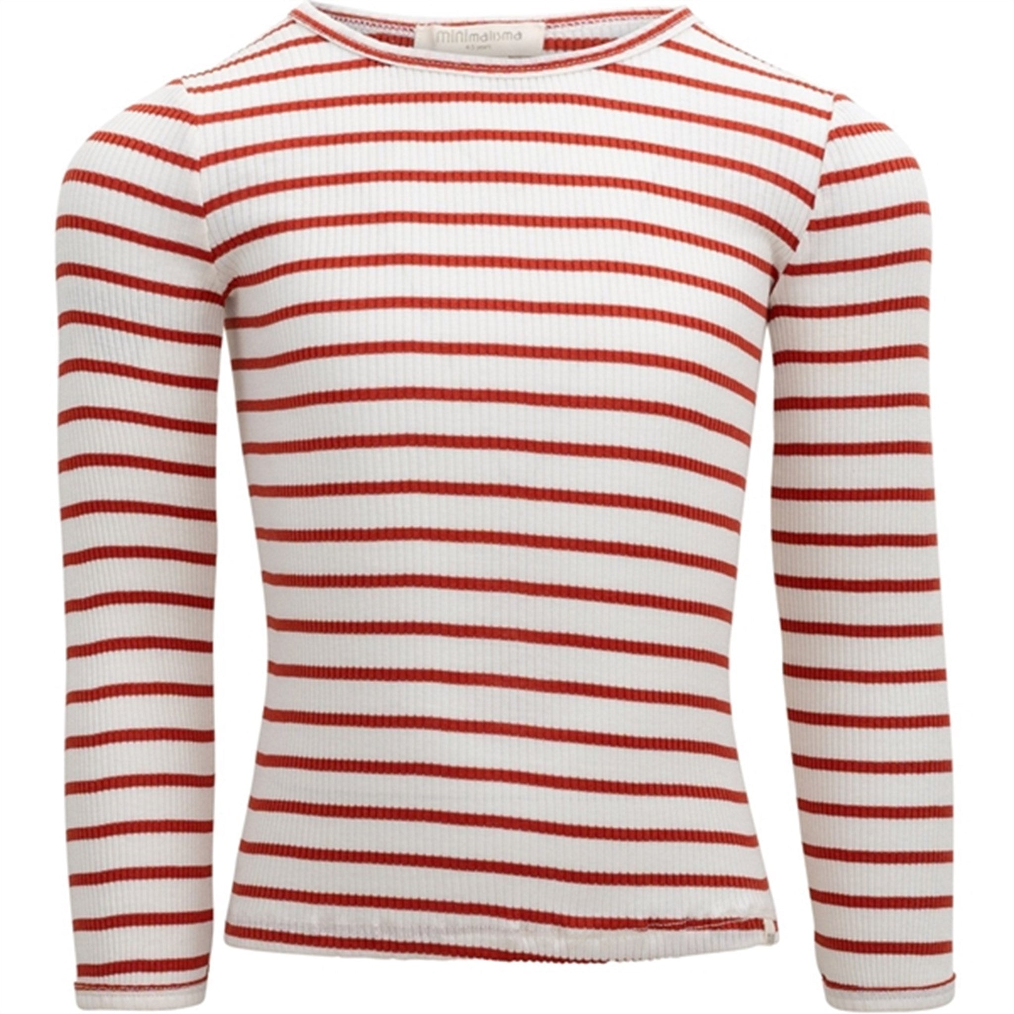 Minimalisma Bergen Tröja Poppy Red And Cream Stripes