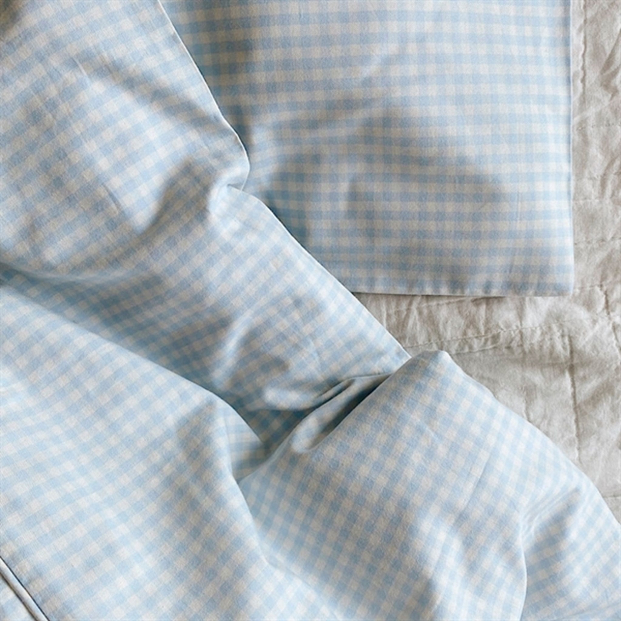 lalaby Blue Gingham Klassisk Sängkläder 4