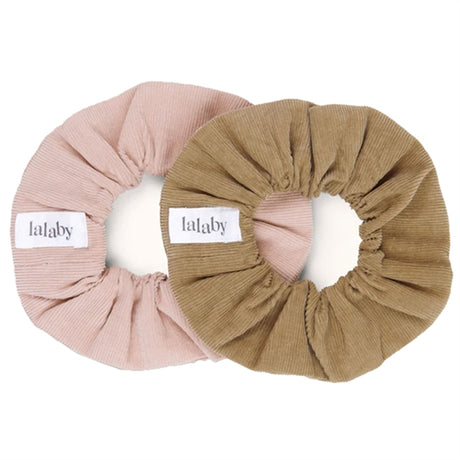 lalaby Beige Old Rose Scrunchie 2-Pack