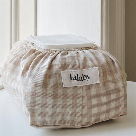 lalaby Beige Gingham Vådserviet Cover