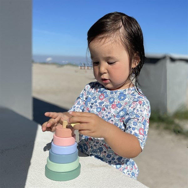 Petit Crabe Betsy B Luna Boatneck Badtröja Liberty© fabric