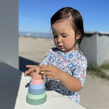 Petit Crabe Betsy B Luna Boatneck Badtröja Liberty© fabric