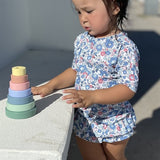 Petit Crabe Betsy B Luna Boatneck Badtröja Liberty© fabric