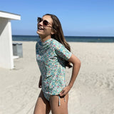 Petit Crabe Betsy D Luna Boatneck Badtröja Liberty© fabric