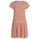 Mads Nørgaard Cotton Stripe Daisina Kjole Cherry Tomato/White 4