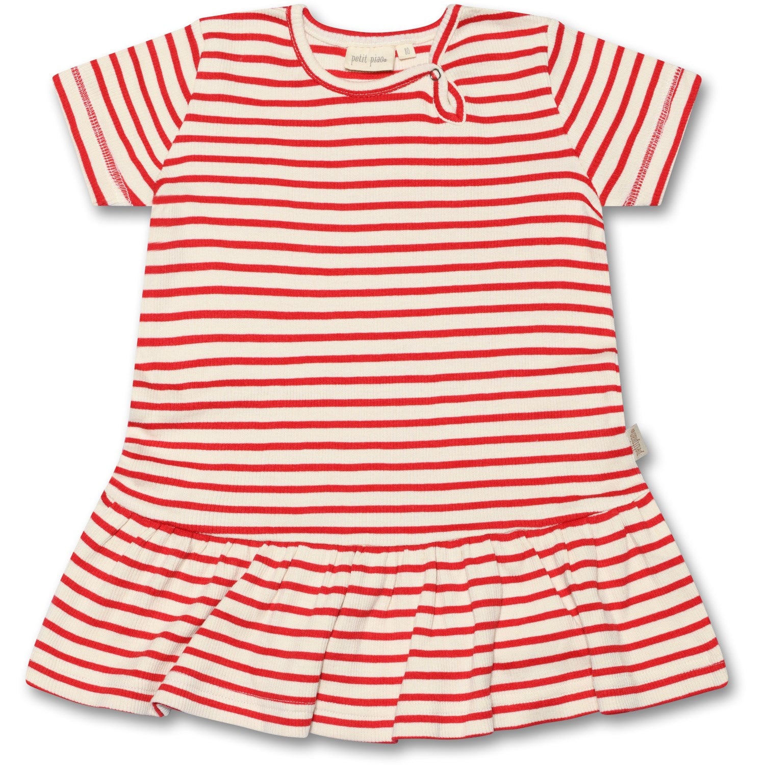 Petit Piao® Bright Red Klänning Modal Striped