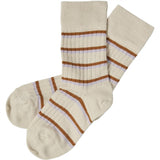 FUB Heather/Rust 2-pack Thin Striped Strumpor 2