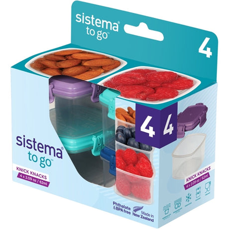 Sistema To Go Mini Knick Knack Matförvaring 62 ml Mixed Pack 4-pak