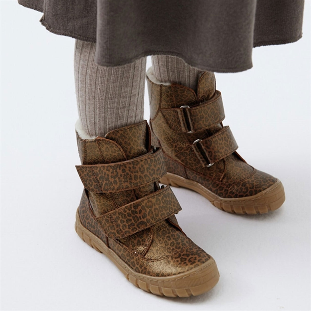 Angulus Tex-Støvle Med Kardborreband Brown Leo 2