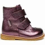 Angulus Tex-Støvle Med Kardborreband Lukning Plum Shine 2