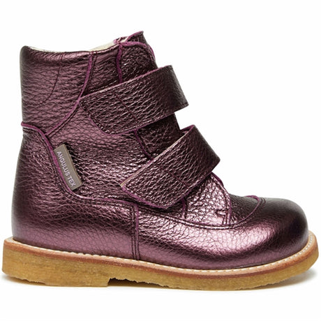 Angulus Tex-Støvle Med Kardborreband Lukning Plum Shine 2