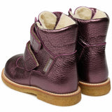 Angulus Tex-Støvle Med Kardborreband Lukning Plum Shine 3