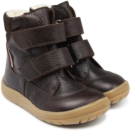 Angulus Tex-Støvle Med Kardborreband Dark Brown/Dark Brown