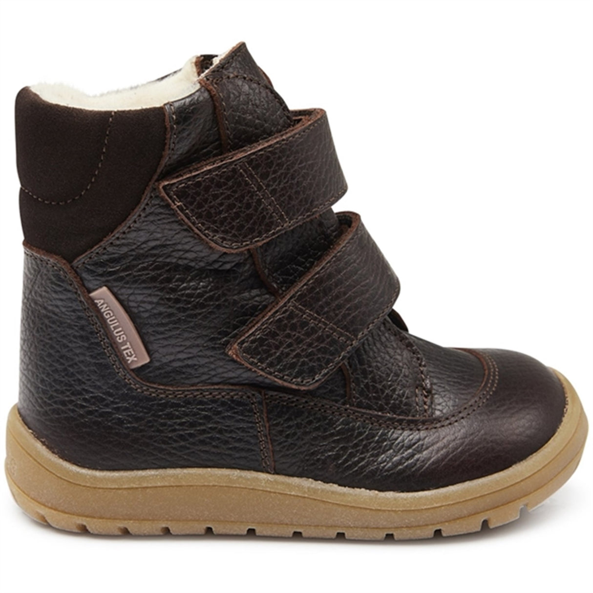 Angulus Tex-Støvle Med Kardborreband Dark Brown/Dark Brown 2