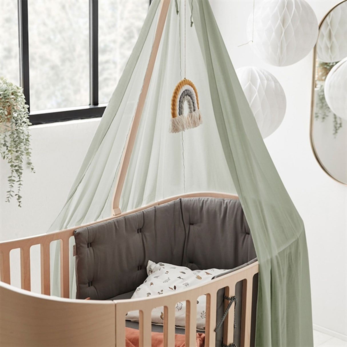 Leander Sänghimmel til Classic™ Babysäng Sage Green 3