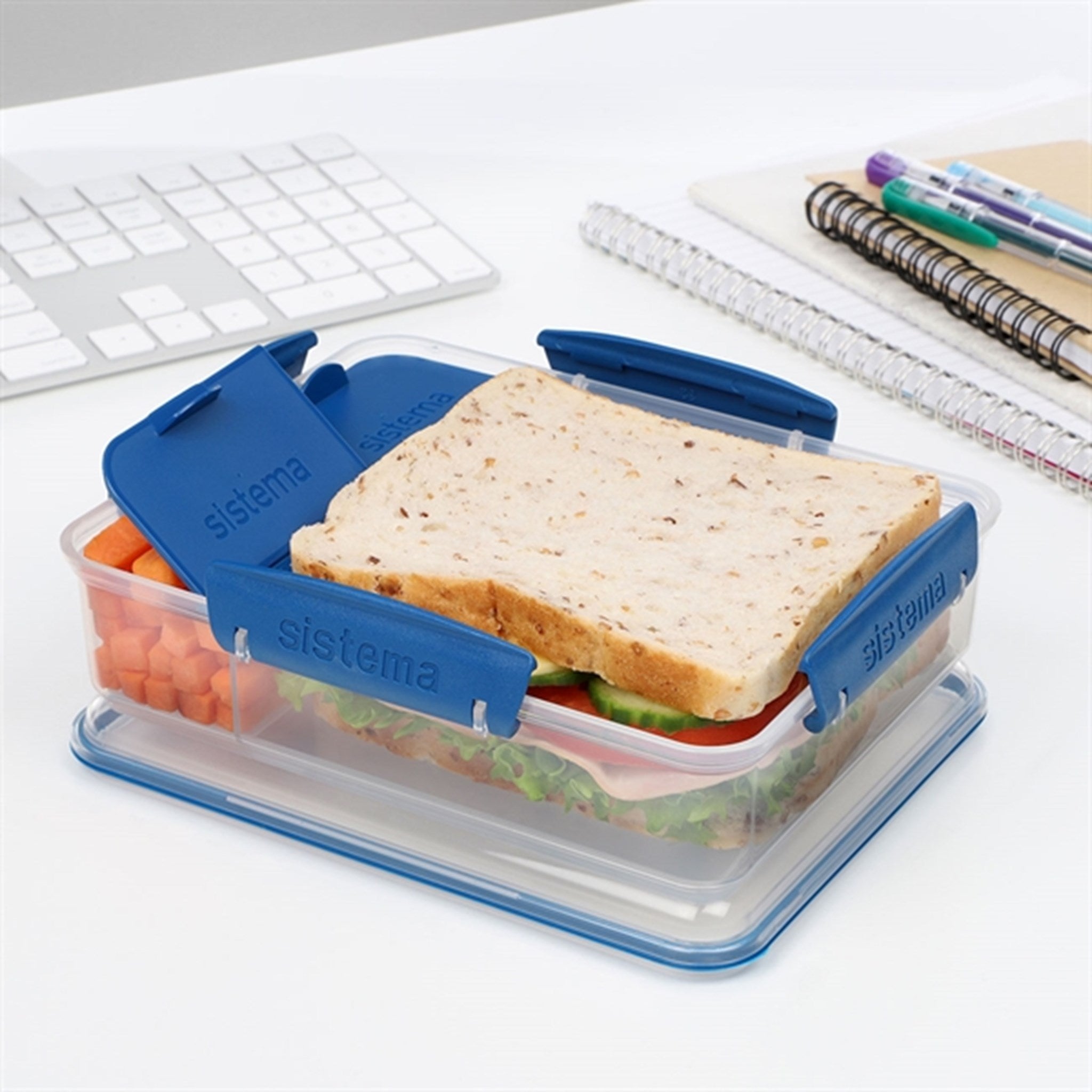 Sistema To Go Snack Attack Duo Lunchlåda 975 ml Ocean Blue 3