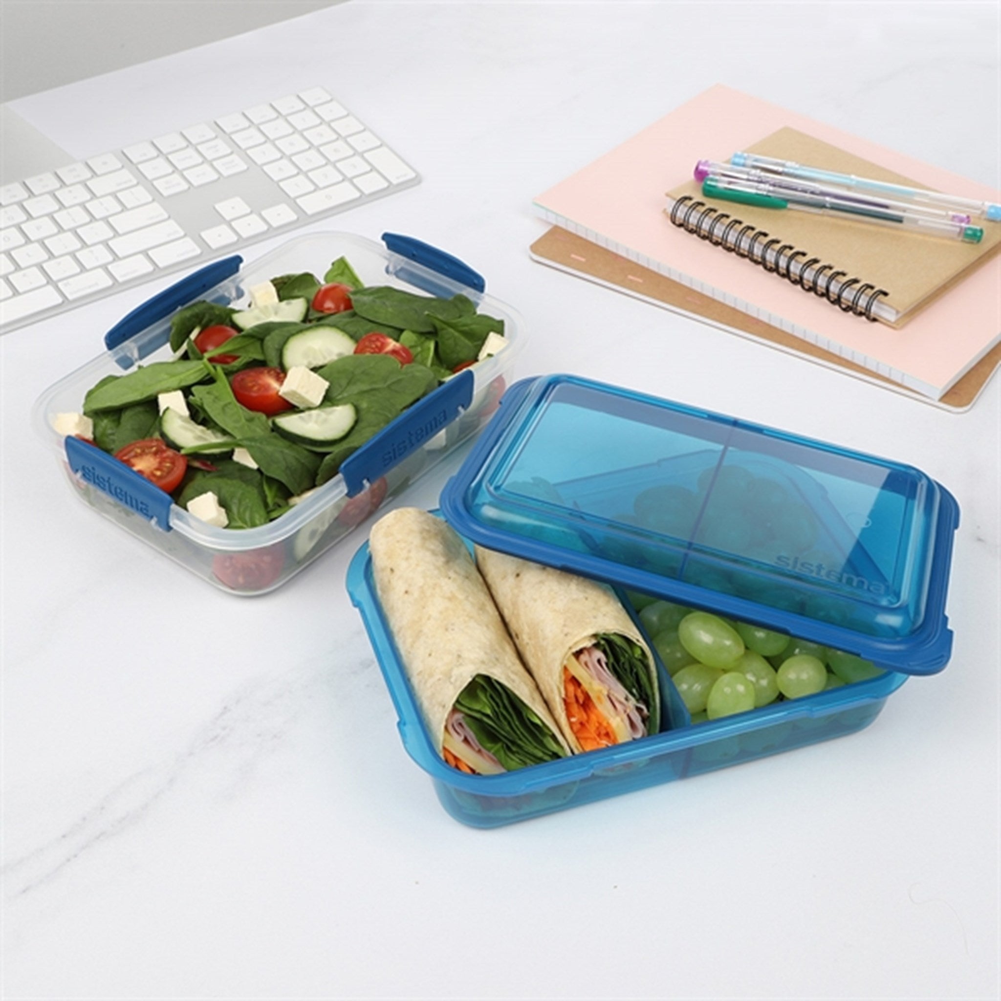 Sistema To Go Lunch Stack Rectangle Lunchlåda 1,8 L Ocean Blue 3