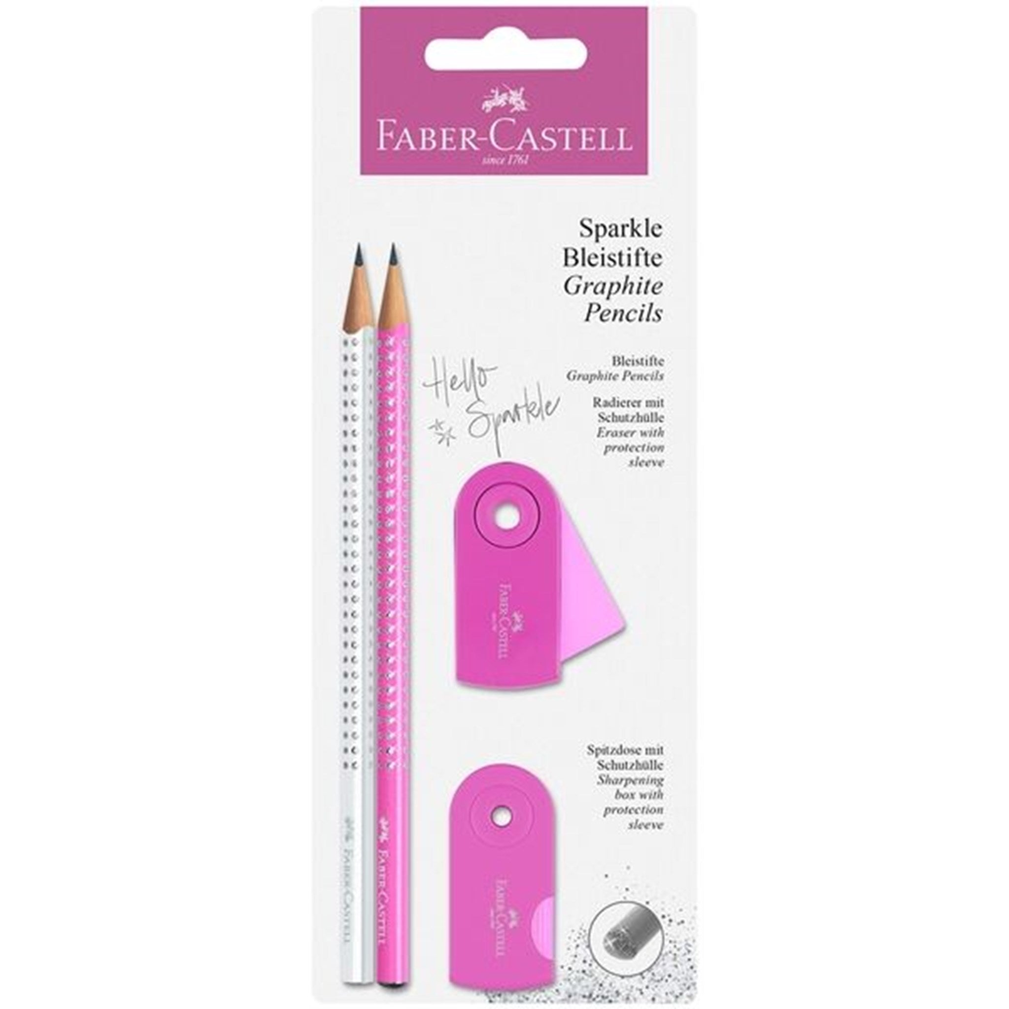 Faber Castell Sparkle Pencils White/Pink