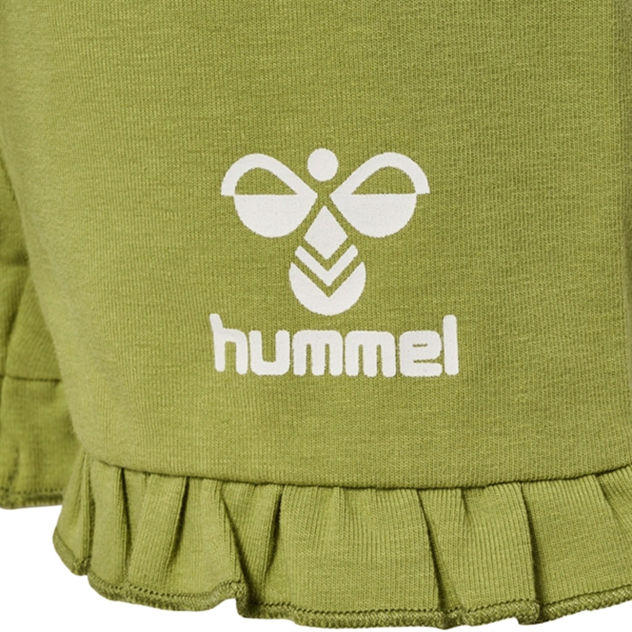 Hummel Green Olive Dream Ruffle Shorts 3