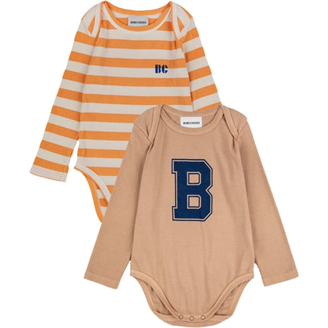 Bobo Choses Curry Yellow Stripes Body 2-pack