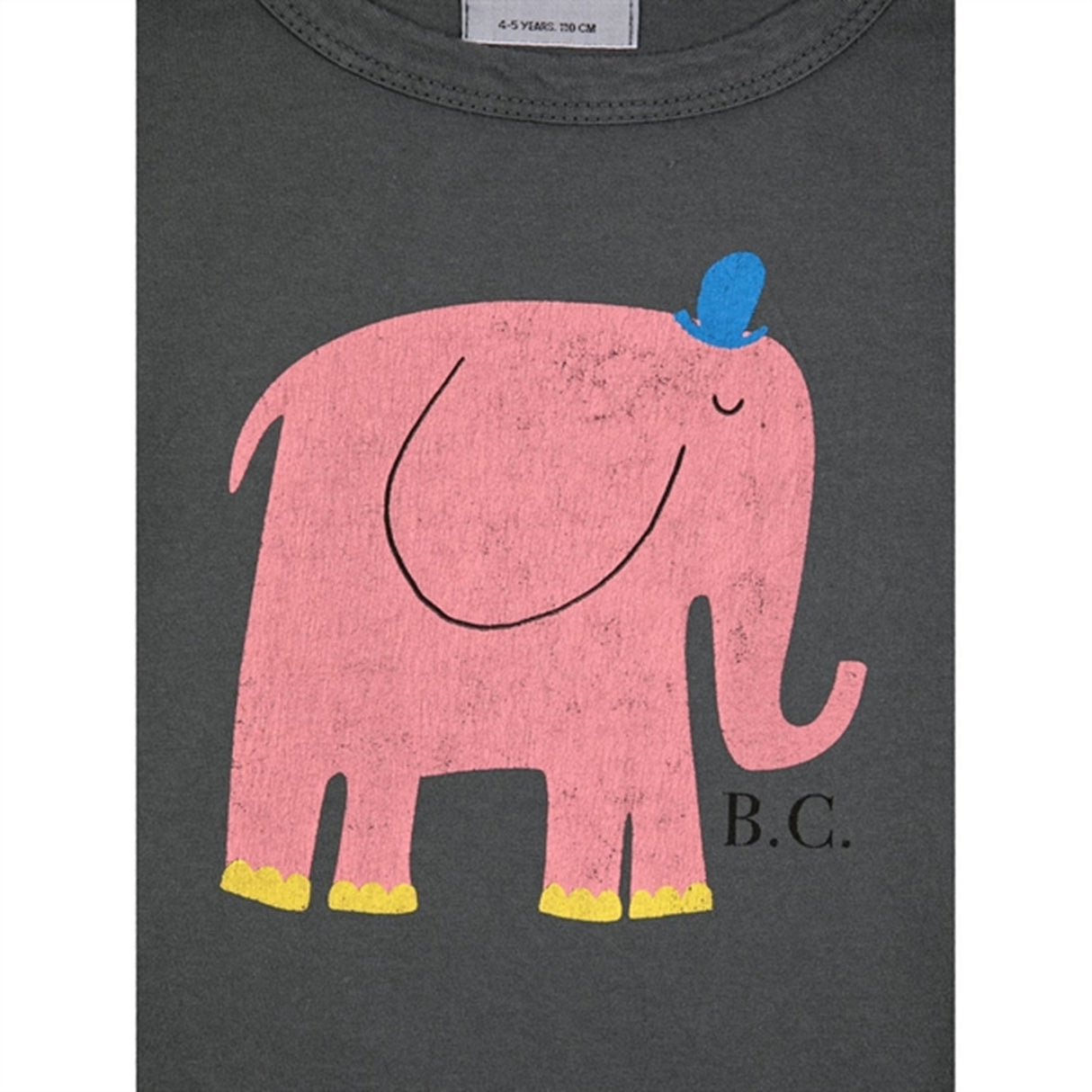Bobo Choses Dark Grey The Elephant T-Shirt 8