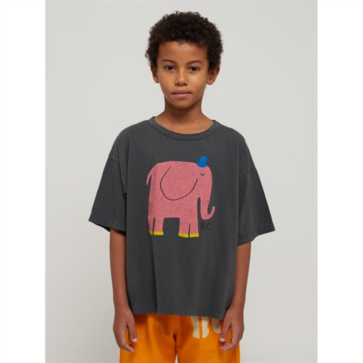 Bobo Choses Dark Grey The Elephant T-Shirt 4