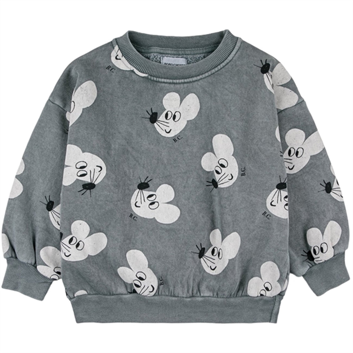 Bobo Choses Grey Mouse Sweatshirt AOP