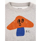 Bobo Choses Light Heather Grey Mr. Mushroom Sweatshirt 2