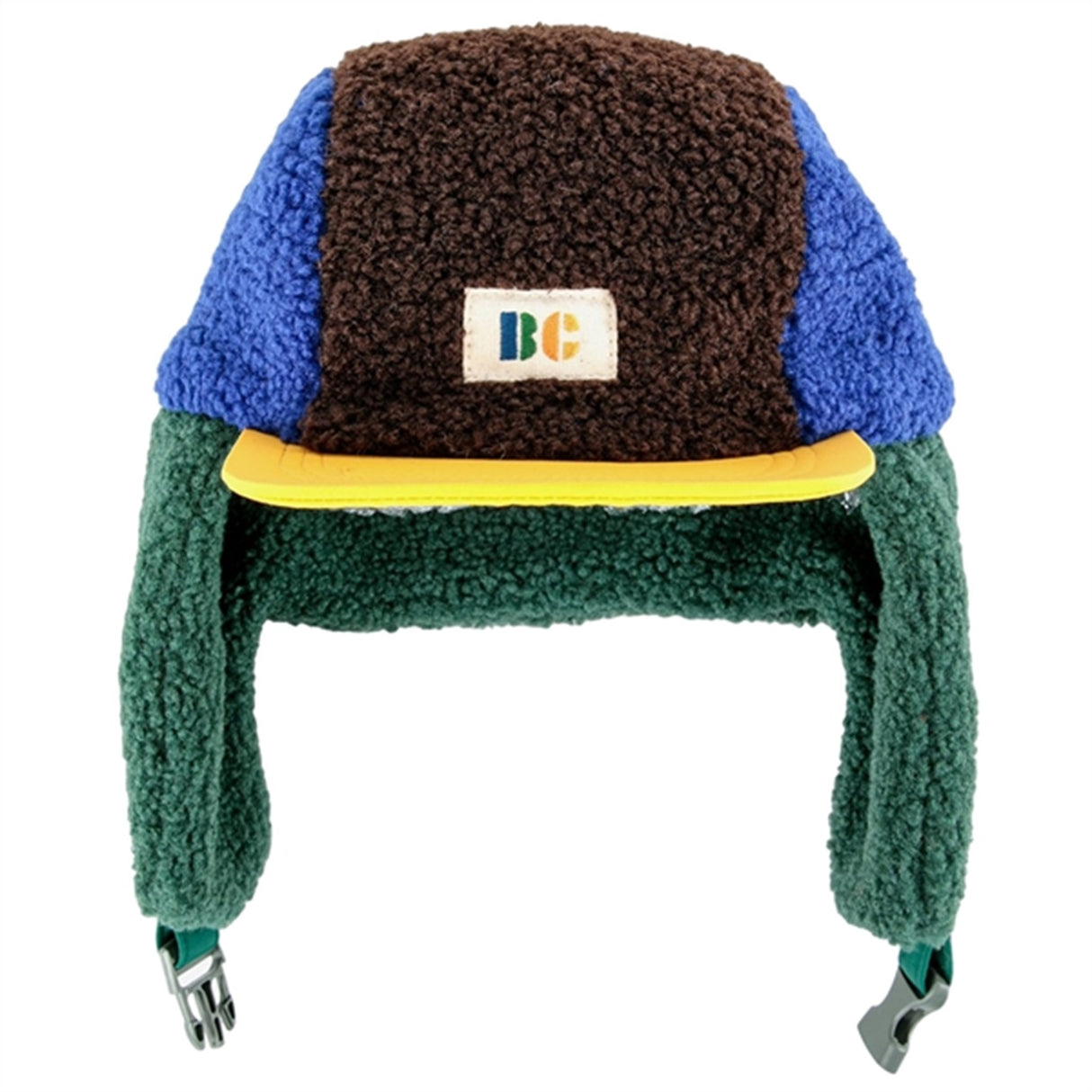 Bobo Choses Multicolor Color Block Blue Sheepskin Hat