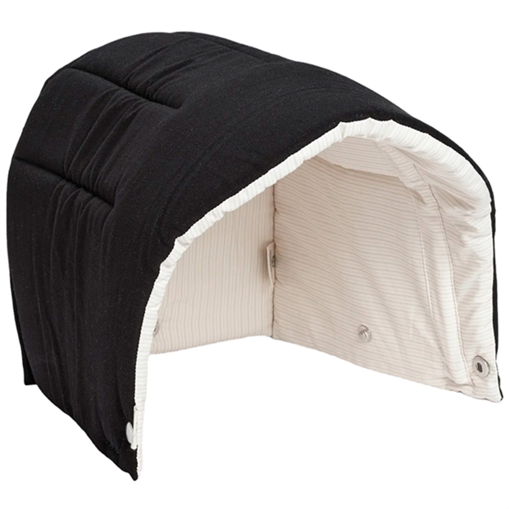 Copenhagen Multifunktionell Canopy för Babylift Black Solid w. Cream Stripe