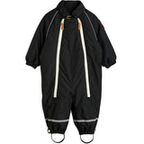 Mini Rodini Alaska Panda Baby Overall Black