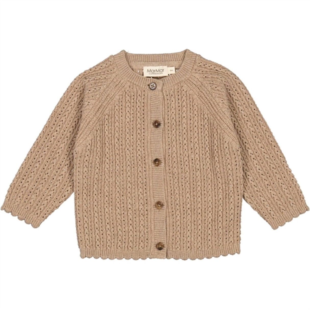 MarMar Wool Driftwood Melange Totti Stickat Cardigan