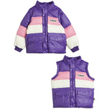 Mini Rodini Zip Sleeve Puffer Jacka Purple 2