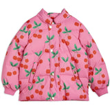 Mini Rodini Cherries Aop Puffer Jacka Pink