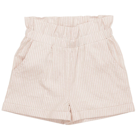 Copenhagen Colors Dusty Rose W Cream Stripe Seersucker Shorts m. Krusiduller