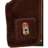 Mini Rodini Bloodhound Faux Fur Väst Brown 4