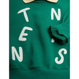 Mini Rodini Green Tennis Application Collar Sweatshirt 4