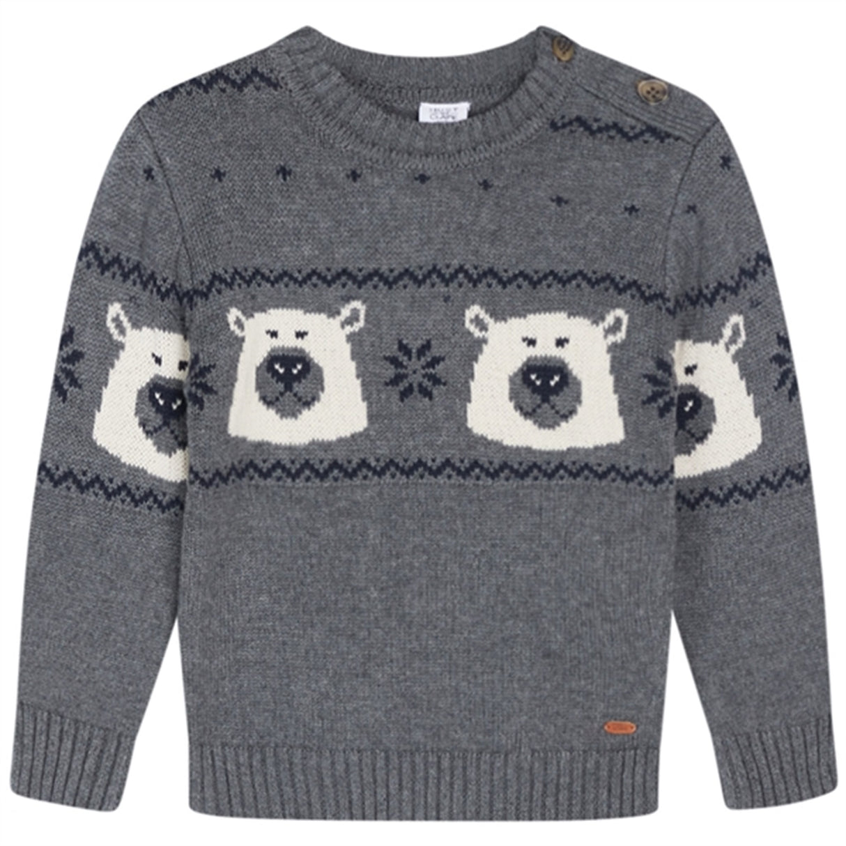 Hust & Claire Mini Wool Grey Pelle Stickat