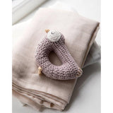 Sebra Knitted Rattle Bliss The Bird Misty Rose